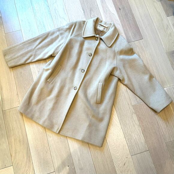 Larry Levine Jackets & Blazers - Larry Levine 100% Camel Hair Coat – Women’s Tan Pea Coat, Italian Fabric